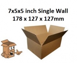 Cardboard postal boxes 7x5x5 inch small single wall box